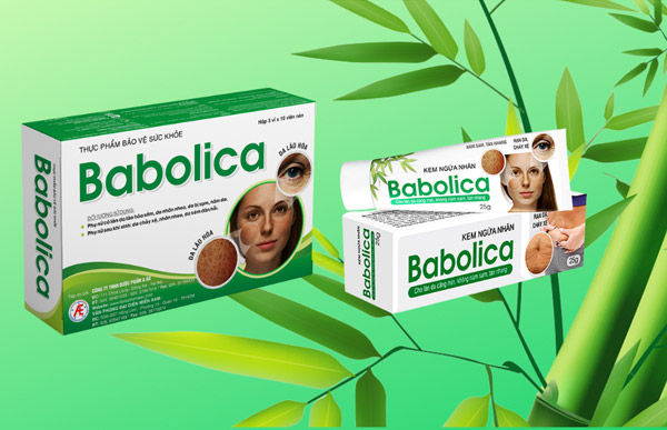 Bộ đôi Babolica trong uống ngoài bôi thành phần lá tre giúp giảm vết rạn da lưng hiệu quả và an toàn